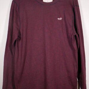 Hollister Maroon Long Sleeve Men's Shirt Size M